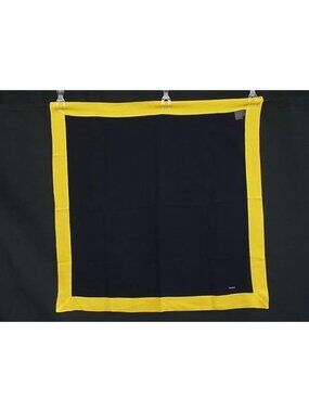 Max Mara Silk Large Scarf Shawl Navy Yellow